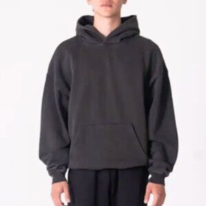 LUCID BLANKS 600 GSM Vintage Black Hoodie Unisex Large